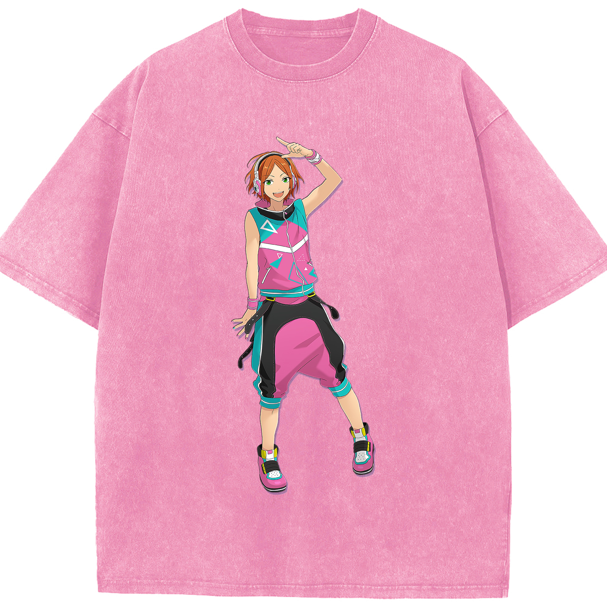 （画像用） あんさんぶるスターズ! Ensemble Stars 綿100% ヴィンテージ風 半袖Tシャツ（フロントプリント）
